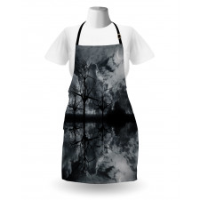 Trees Night Sky Cloud Apron