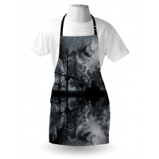 Trees Night Sky Cloud Apron