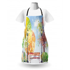 Autumn Park Tree Lantern Apron