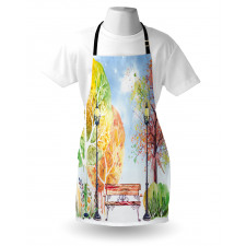 Autumn Park Tree Lantern Apron