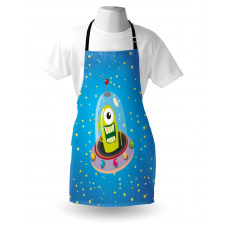 Comic UFO and Alien Apron