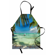 Surreal Sea Palm Tree Apron