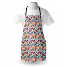 Funny Monsters Cartoon Apron