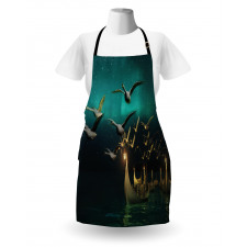 Elf Boats Birds Swans Apron