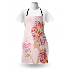 Flowers Girl Butterflies Apron