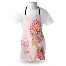 Flowers Girl Butterflies Apron