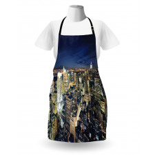 Modern Cityscape at Night Apron