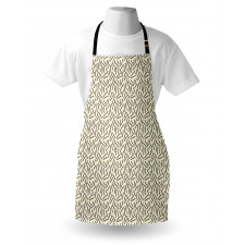 Black Lines Modern Art Apron