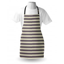 Narrow Sharp Zigzags Apron