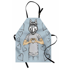 Dog Hearts Romantic Apron