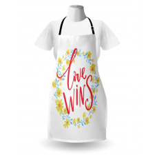 Love Wins Floral Wreath Apron