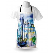 Boat in Venice Italy Apron