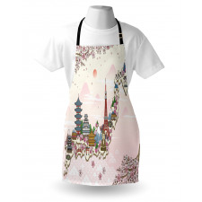 Travel Poster Sakura Apron