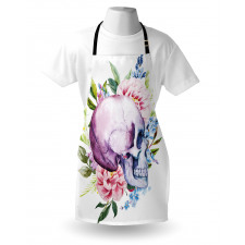 Abstract Skull Flowers Apron