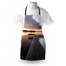 Rustic Pier Sunset Lake Apron