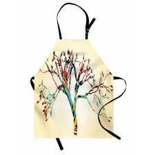 Abstract Colorful Tree Apron