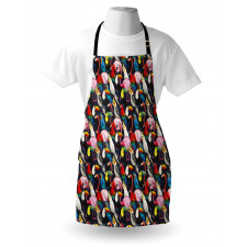 Colorful Exotic Birds Apron