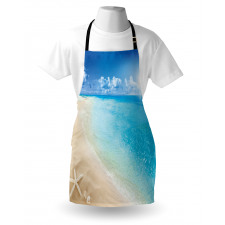 Manzara Mutfak Önlüğü Kumsaldaki Denizyıldızı