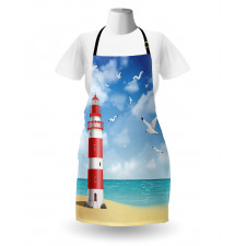 Lighthouse Seagulls Ocean Apron