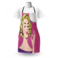 Pop Art Woman OK Sign Apron