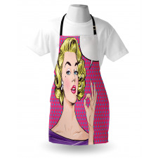 Pop Art Woman OK Sign Apron