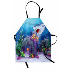 Evil Shark Little Fish Apron