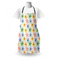 Watercolor Flowers Art Apron