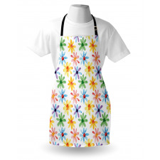 Watercolor Flowers Art Apron