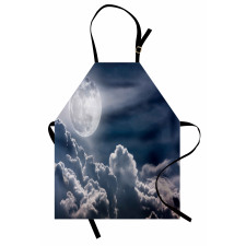 Celestial Photo Full Moon Apron