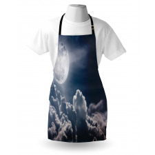 Celestial Photo Full Moon Apron