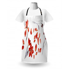 Autumn Flowers Petals Apron