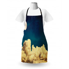 Stars Full Moon Cloud Apron