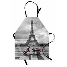 Paris Scene Moped Apron