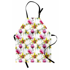 Vibrant Magnolia Flower Apron