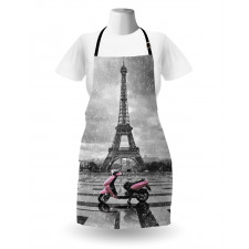 Paris Scene Moped Apron