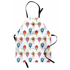 Clouds Hot Air Balloons Apron