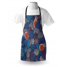 Fig Fruits Pattern Spring Apron