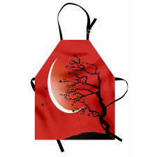 Digital Scene Tree Moon Apron