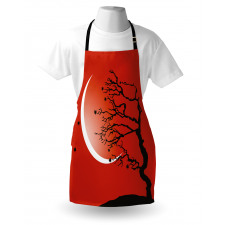 Digital Scene Tree Moon Apron