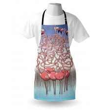 Flamingos Maze Game Joy Apron