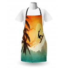 Surfer Sea Palms Sunset Apron