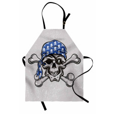 Pirate Evil Head Bones Apron