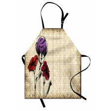 Flower Petals Grunge Apron