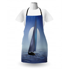 Sail Boat Wavy Serene Apron