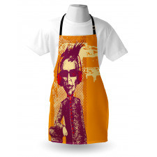 Grotesque Man Headphones Apron