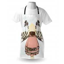 Retro Auto Sport Palms Apron