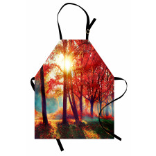 Foggy Autumnal Park Scenic Apron