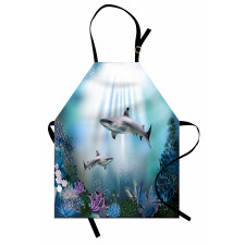 Sharks Coral Aquatic Apron