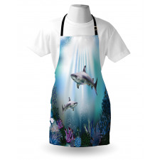 Sharks Coral Aquatic Apron