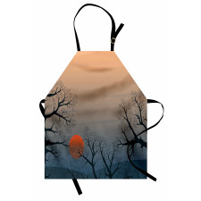 Sunrise Branches Misty Sky Apron